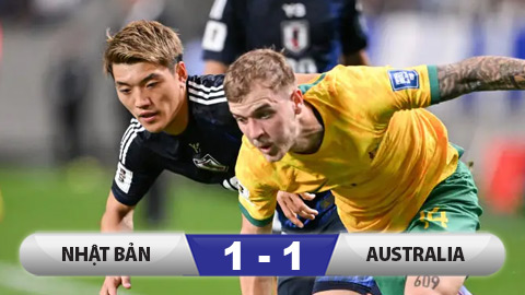 Kết quả Nhật Bản 1–1 Australia: 2 bàn thắng từ pha phản lưới, Nhật Bản vẫn bất bại